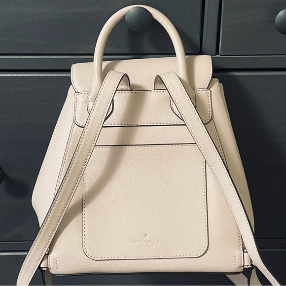 Kate Spade Adel Medium Flap Backpack in Warmbeige Leather WKRU6412 - Picture 5 of 13